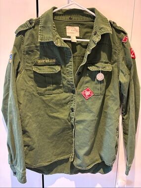 Forever 21 Olive Green Utility Shirt XXL